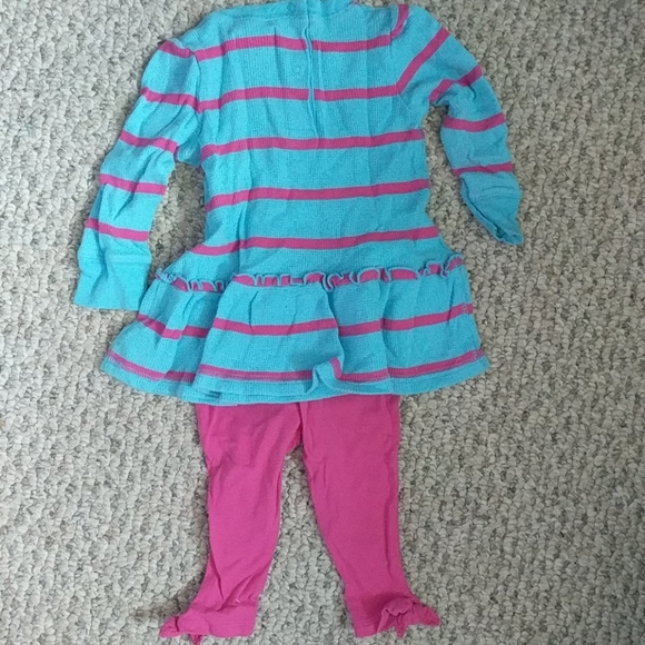 Ralph Lauren baby girl turquoise & hot pink outfit - Picture 8 of 9
